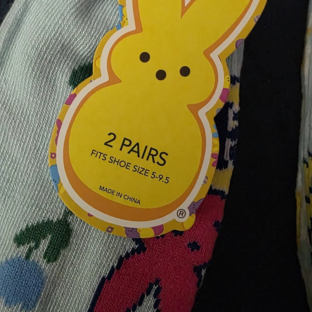 Peeps Bunny‎ No-Show Socks